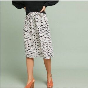 Anthropologie Porridge Skirt Fit and Flare Lined Face Getaway Print MEDIUM